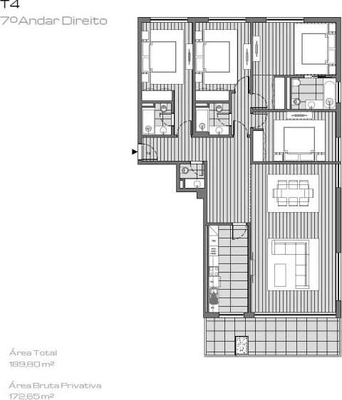 Apartamento T4 para Venda em Ramalde