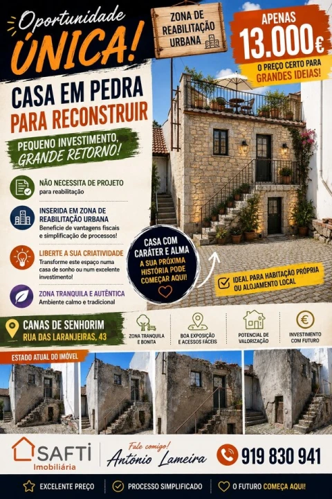 Moradia T2 para Venda em Canas de Senhorim