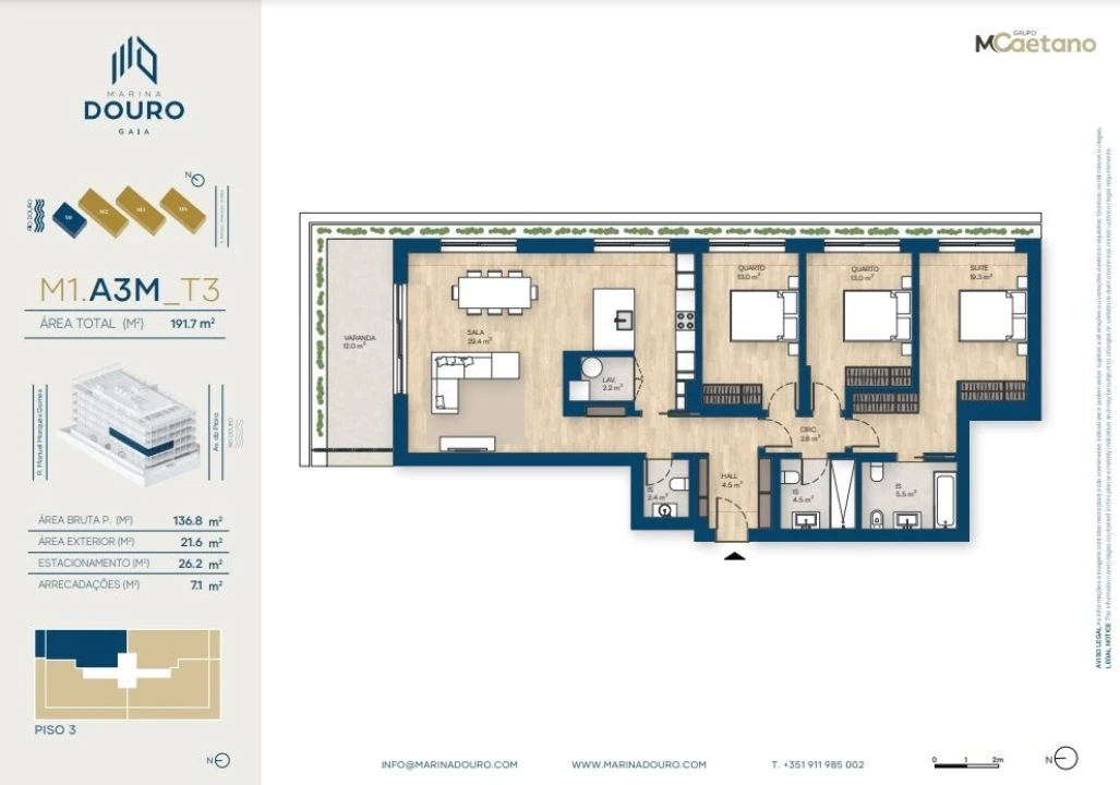 Apartamento T3 para Venda em Canidelo Foto 19