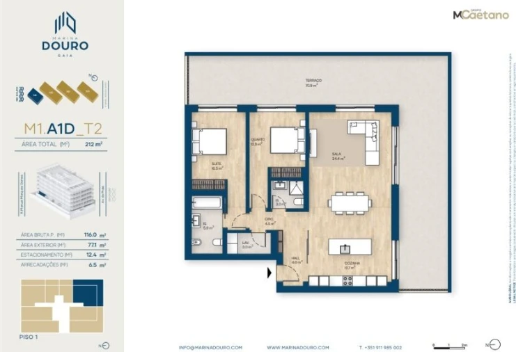 Apartamento T2 para Venda em Canidelo Foto 12