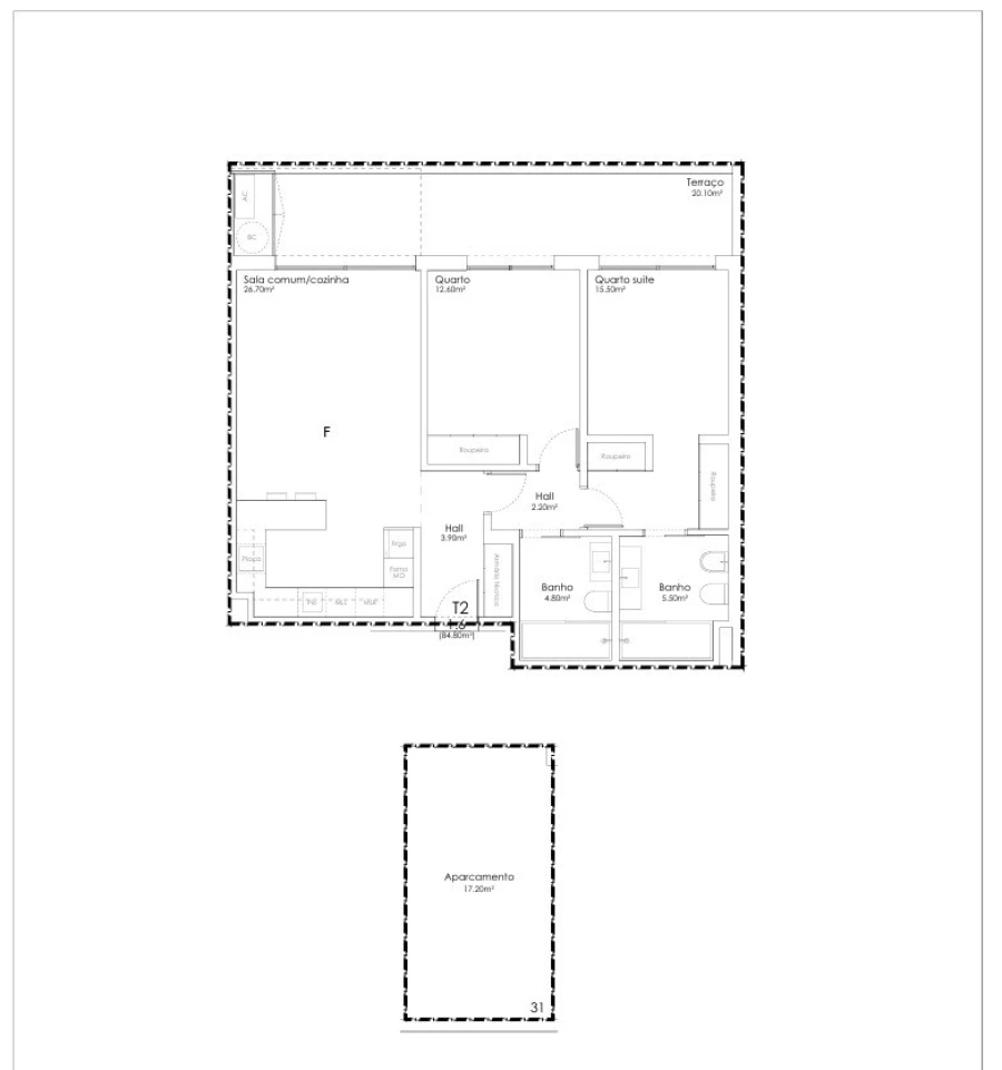 Apartamento T2 para Venda em São João da Madeira Foto 2