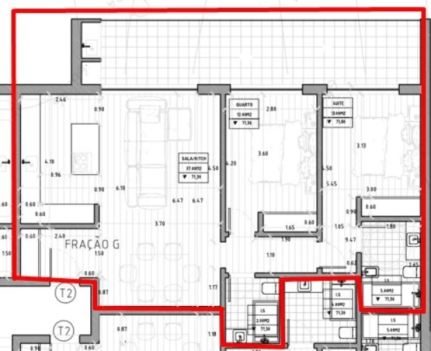 Apartamento T2 para Venda em Charneca de Caparica e Sobreda Planta 1