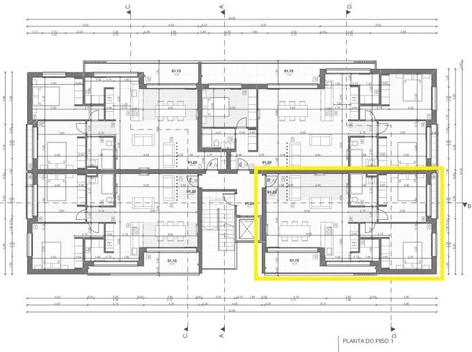 Apartamento T2 para Venda em Pombal Planta 1