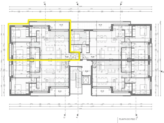 Apartamento T2 para Venda em Pombal Planta 1