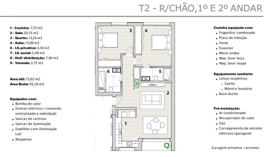 Apartamento T2 para Venda em Constancia Planta 1