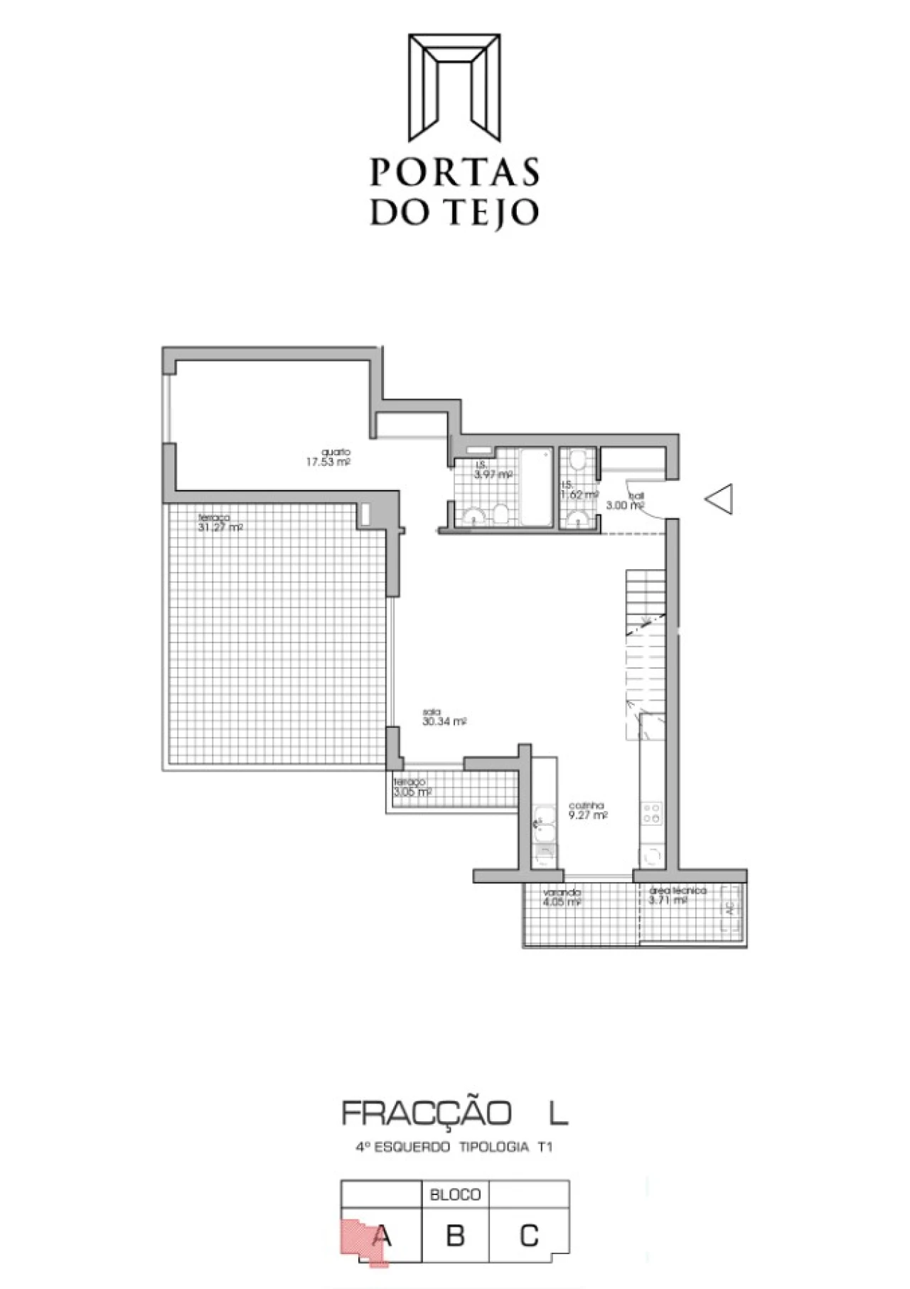 Apartamento T1 para Venda em Montijo e Afonsoeiro Planta 2