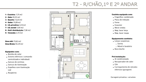 Apartamento T2 para Venda em Constancia