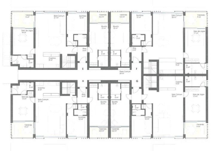 Apartamento T3 para Venda em Carvalhal Planta 1