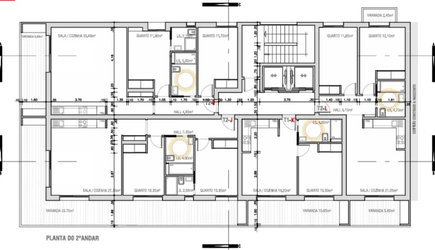 Apartamento T2 para Venda em Monte Gordo Planta 1