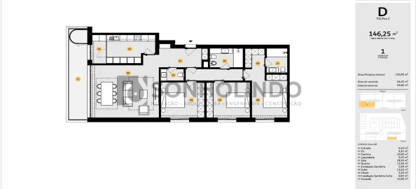 Apartamento T3 para Venda em Cidade da Maia