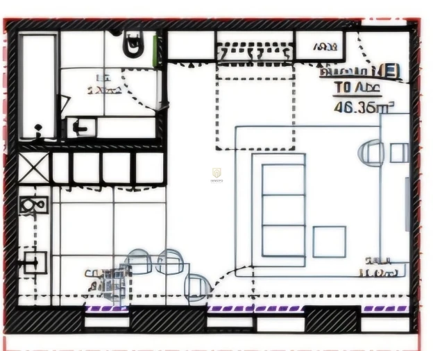 Apartamento T0 para Venda em São Mamede de Infesta e Senhora da Hora Planta 1