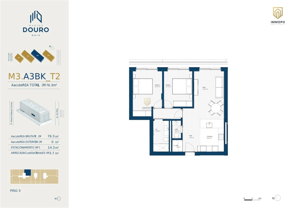 Apartamento T2 para Venda em Santa Marinha e São Pedro da Afurada Foto 24