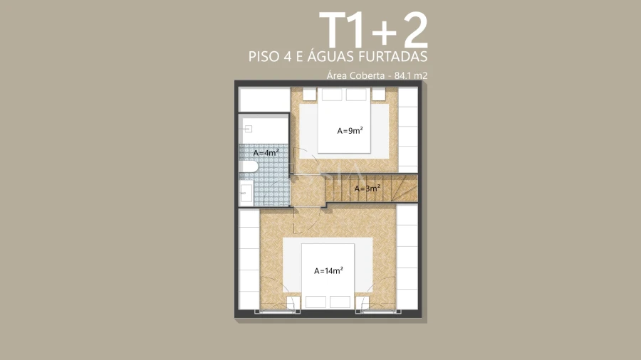Apartamento T1 para Venda em Bonfim Planta 2