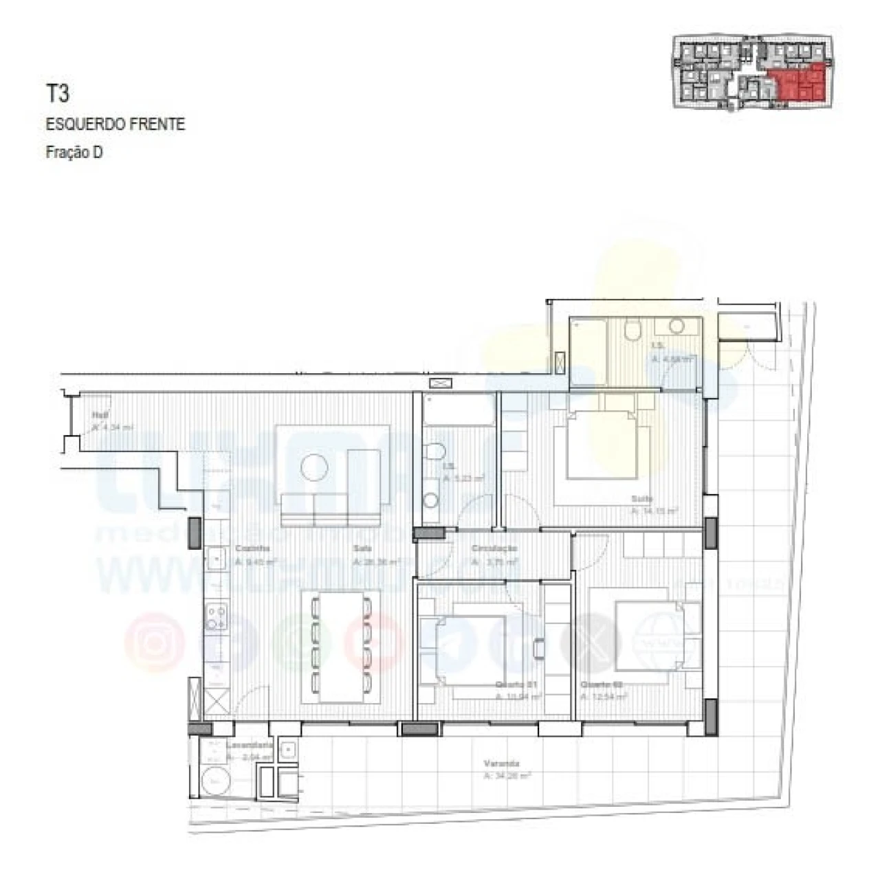 Apartamento T1 para Venda em Ferreiros e Gondizalves Foto 31