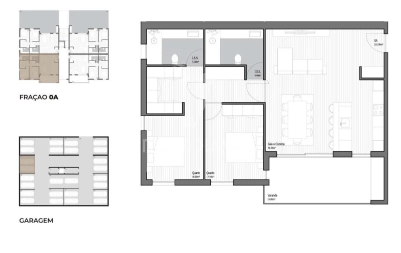 Apartamento T2 para Venda em Poiares (Santo Andre) Foto 11