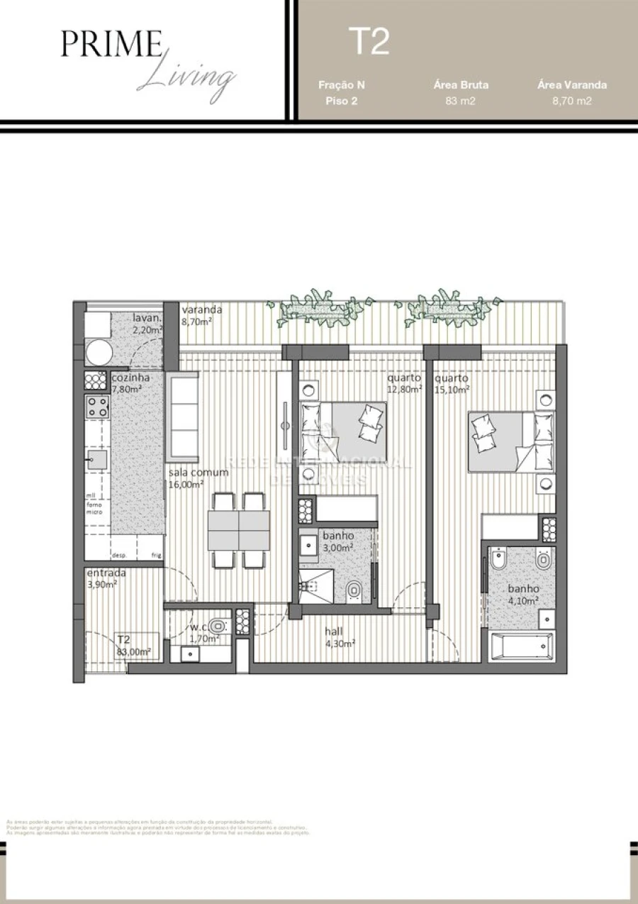 Apartamento T2 para Venda em Aguas Santas Foto 2