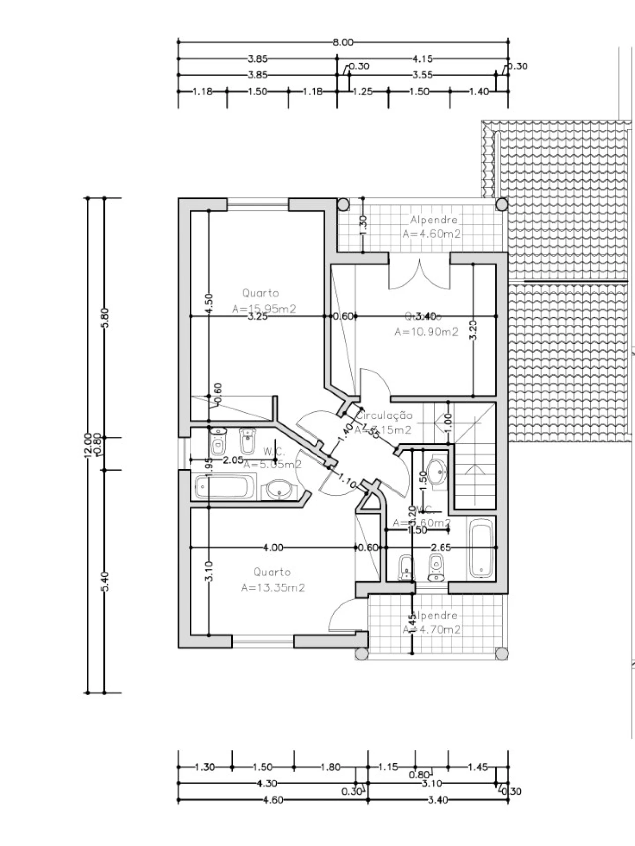 Moradia T3 para Venda em Ribamar Planta 2