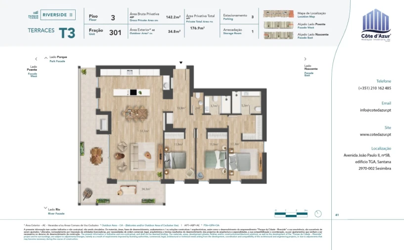Apartamento T3 para Venda em Setubal (São Sebastião) Planta 1