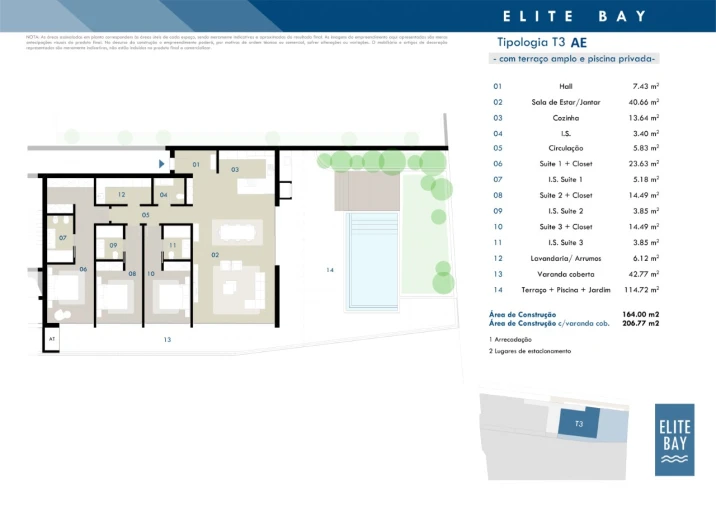 Apartamento T3 para Venda em Camara de Lobos Planta 1