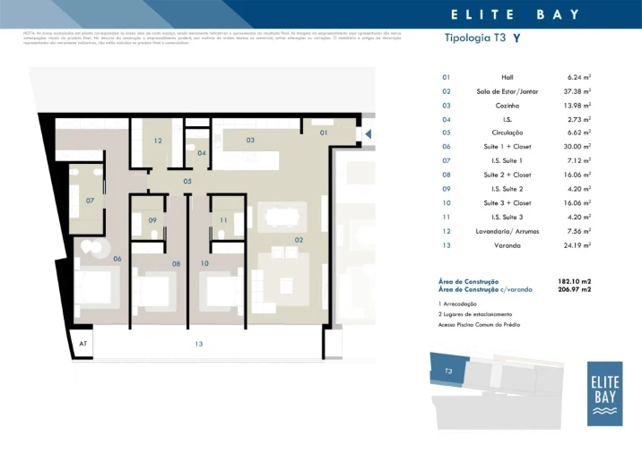 Apartamento T3 para Venda em Camara de Lobos Planta 1
