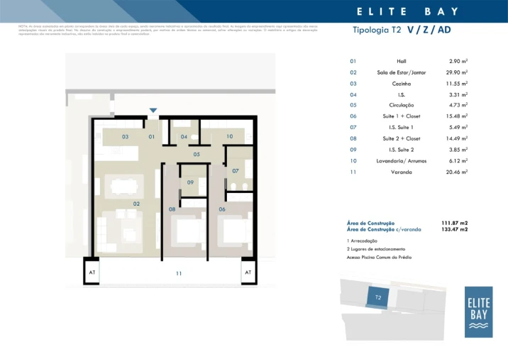 Apartamento T2 para Venda em Camara de Lobos Planta 1