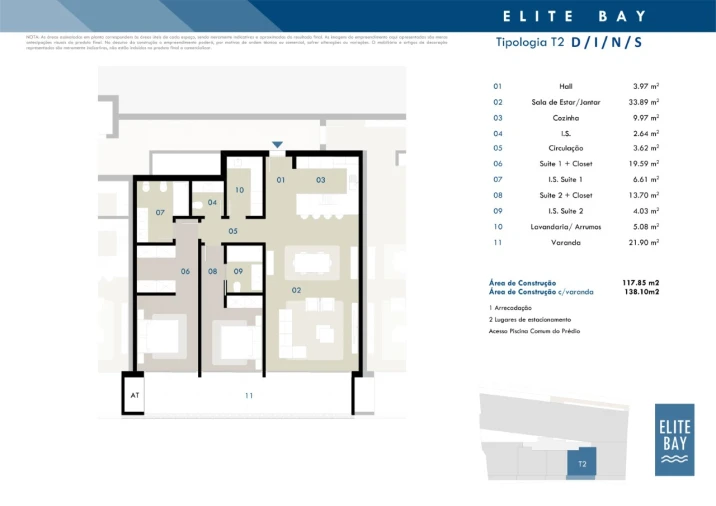 Apartamento T2 para Venda em Camara de Lobos Planta 1
