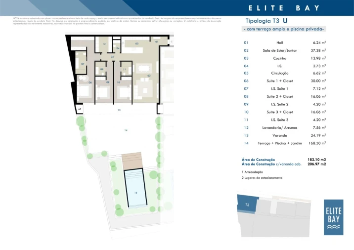 Apartamento T3 para Venda em Camara de Lobos Planta 1