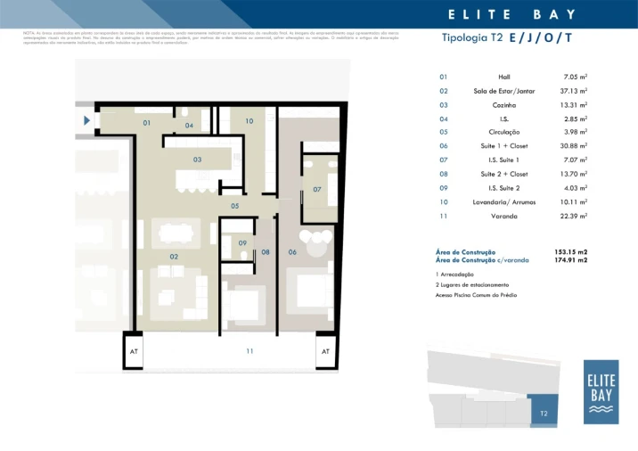Apartamento T2 para Venda em Camara de Lobos Planta 1