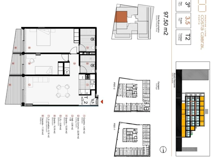 Apartamento T2 para Venda em Paranhos Planta 1