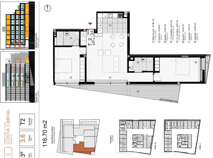 Apartamento T2 para Venda em Paranhos Planta 1