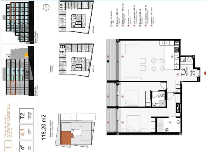 Apartamento T2 para Venda em Paranhos Planta 1
