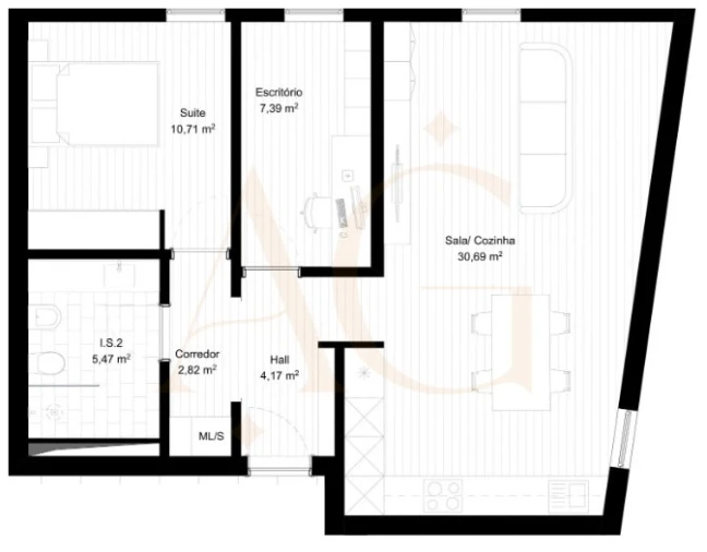 Apartamento T1 para Venda em Portimão Foto 13