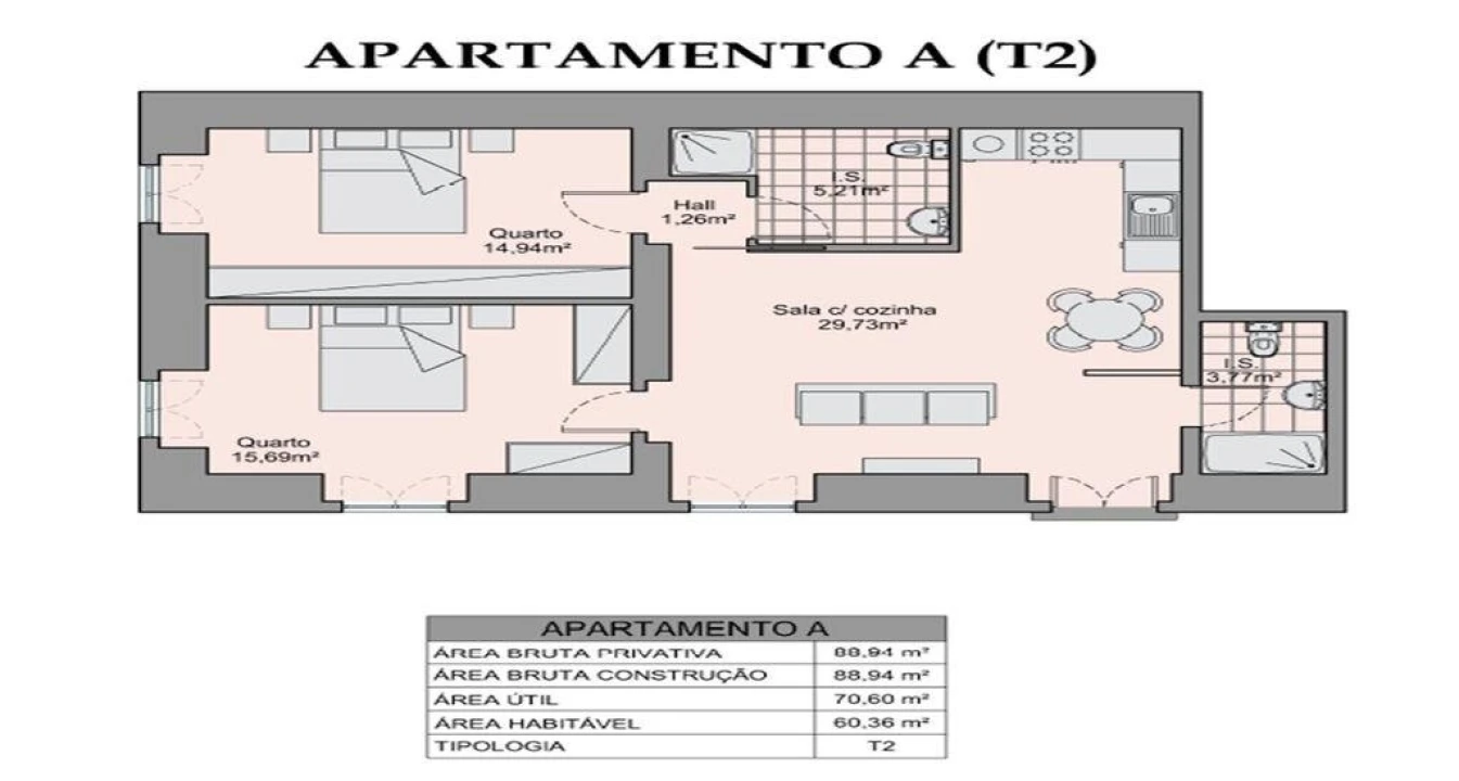Apartamento T2 para Venda em Vila Real de Santo Antonio Foto 7