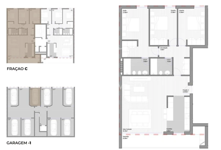 Apartamento T3 para Venda em São João Baptista Foto 13