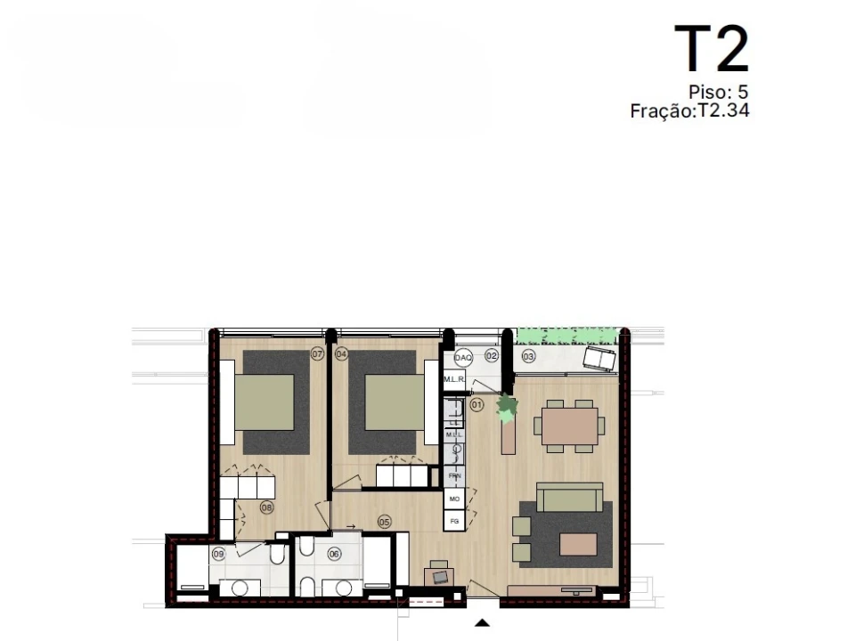 Apartamento T2 para Venda em Matosinhos e Leça da Palmeira Foto 14
