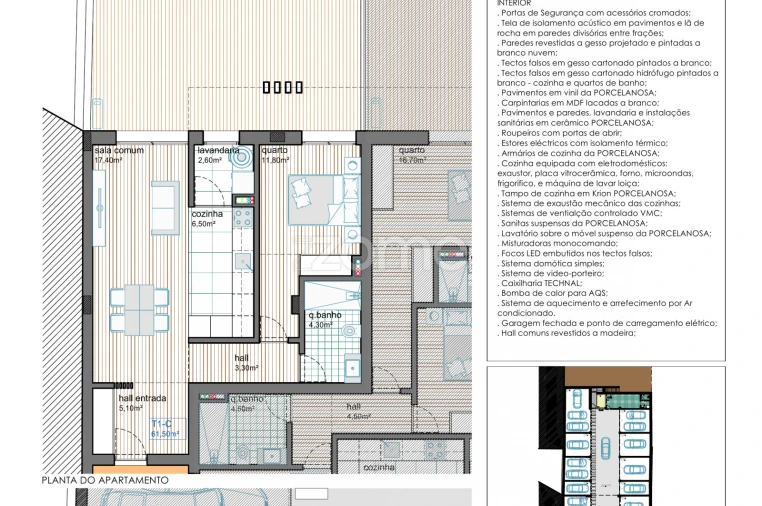 Apartamento T1 para Venda em São Mamede de Infesta e Senhora da Hora Planta 1