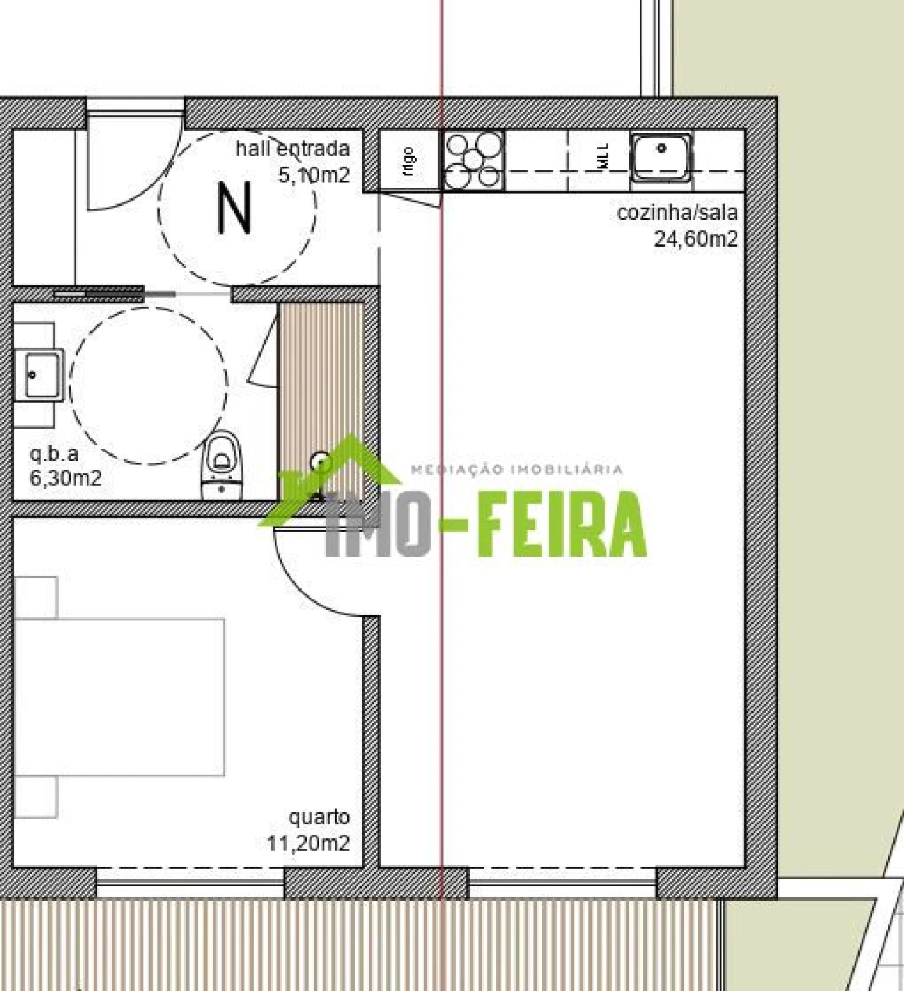 Apartamento T1 para Venda em São João de Ver Foto 15