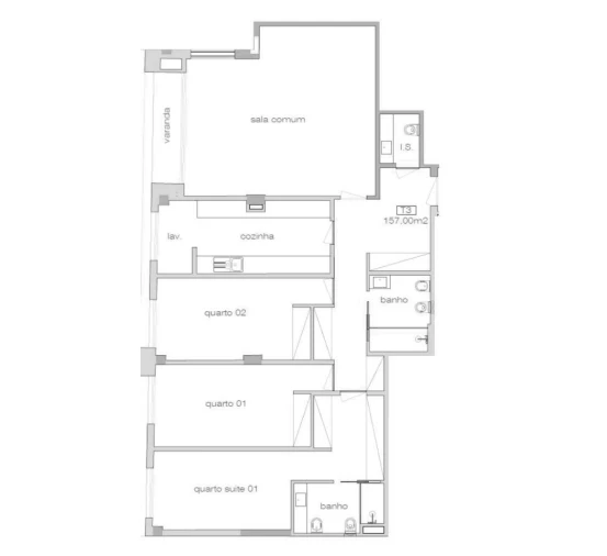 Apartamento T3 para Venda em Cedofeita, Santo Ildefonso, Sé, Miragaia, São Nicolau e Vitória Planta 1