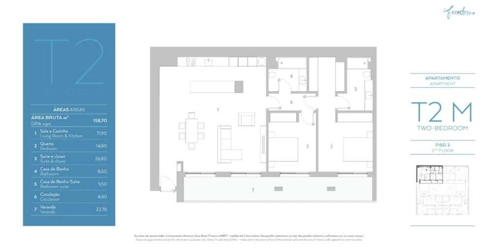 Apartamento T2 para Venda em Arroios Planta 1
