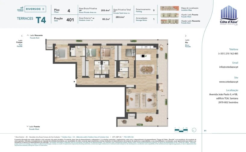 Apartamento T4 para Venda em Setubal (São Sebastião) Planta 1