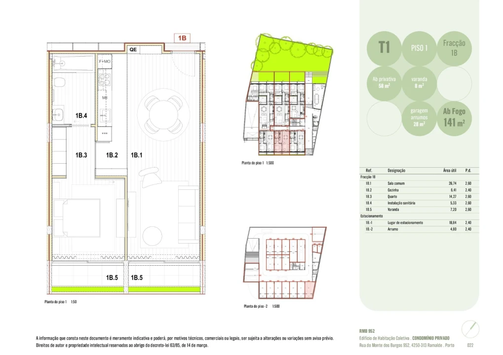 Apartamento T1 para Venda em Ramalde Foto 8