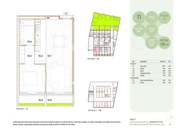 Apartamento T1 para Venda em Ramalde Foto 8