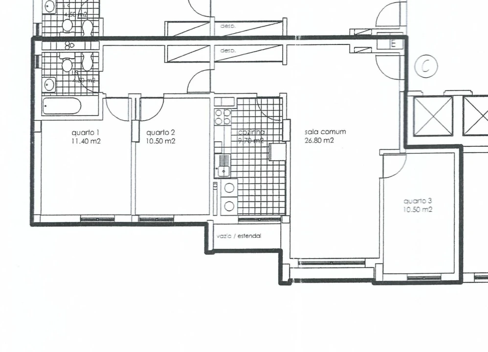 Apartamento T3 para Venda em Santa Clara Foto 24