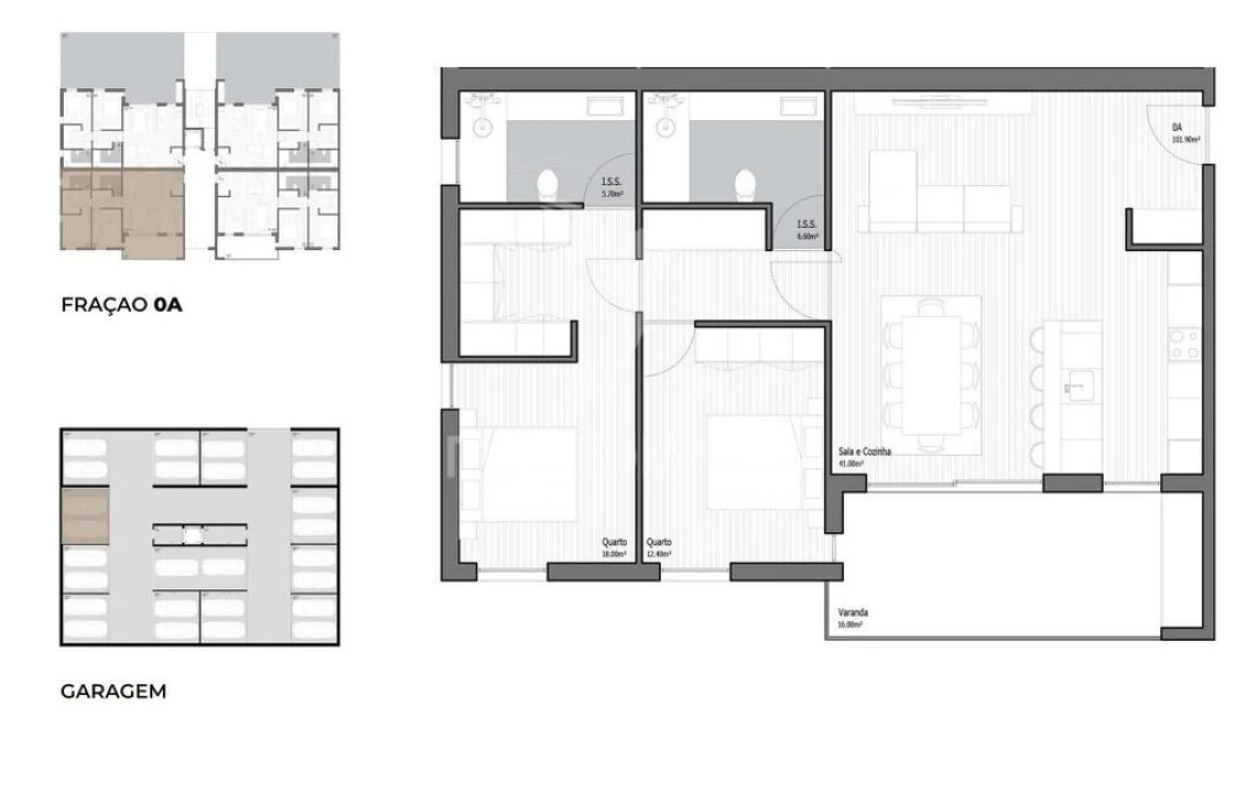Apartamento T2 para Venda em Poiares (Santo Andre) Foto 11