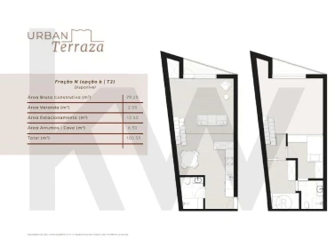 Apartamento T2 para Venda em São Mamede de Infesta e Senhora da Hora