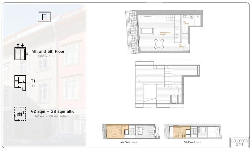 Apartamento para Venda em Cedofeita, Santo Ildefonso, Sé, Miragaia, São Nicolau e Vitória Planta 1