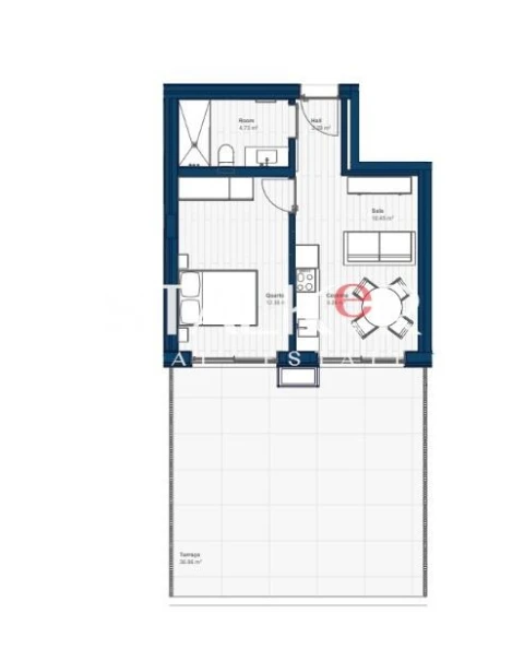 Apartamento T1 para Venda em Canidelo