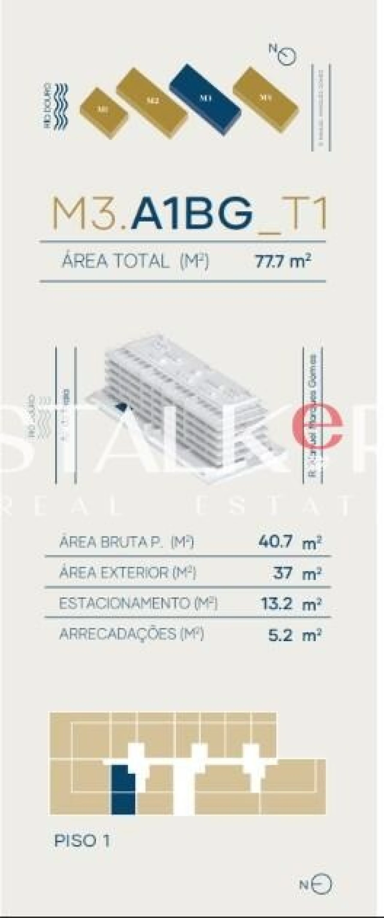 Apartamento T1 para Venda em Canidelo Foto 34