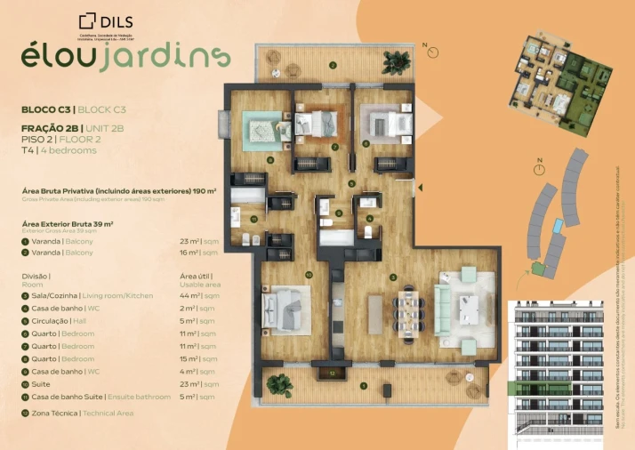 Apartamento T4 para Venda em Santo António dos Cavaleiros e Frielas Planta 1