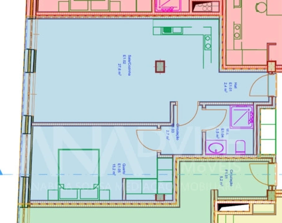 Apartamento T1 para Arrendamento em Viseu Foto 17